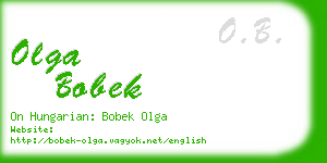 olga bobek business card